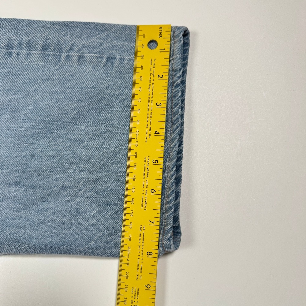 American Eagle Baggy Jeans Womens US 10R 28x30 Light Wash Blue Distressed Denim - Picture 15 of 16